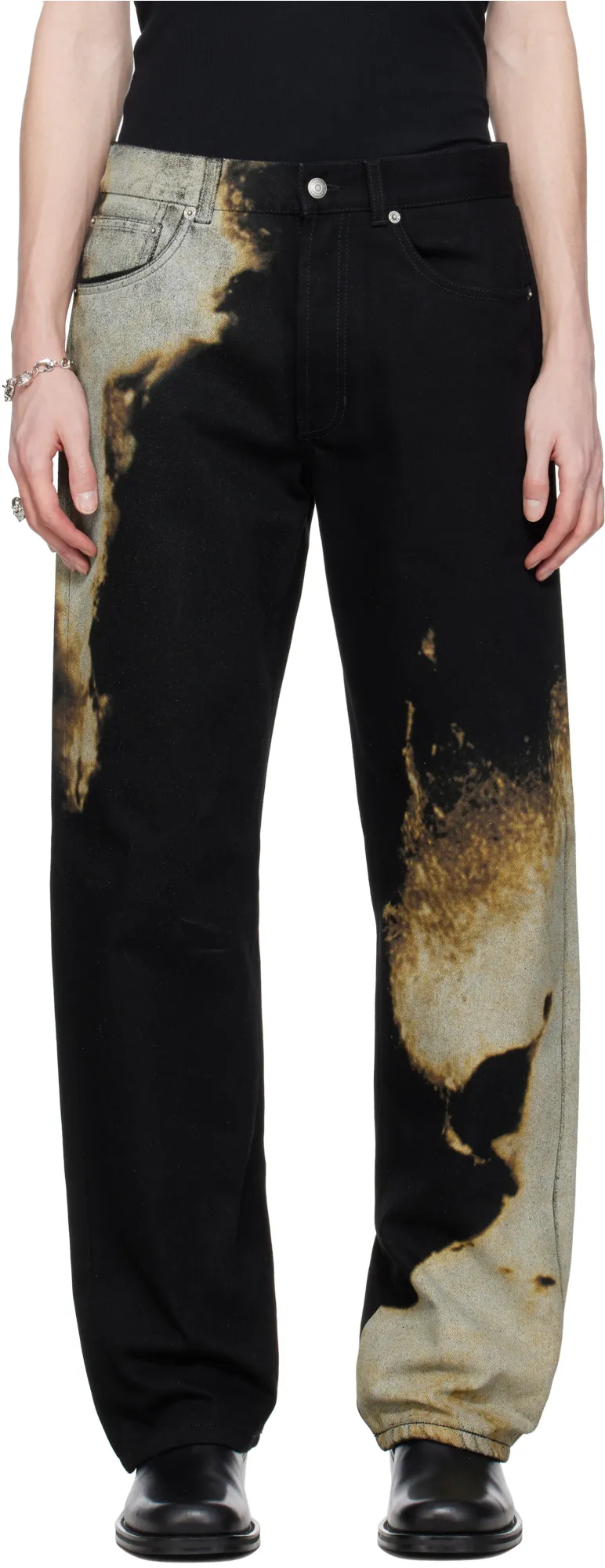Abstract Print Jeans