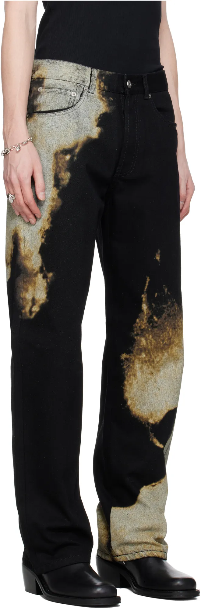 Abstract Print Jeans