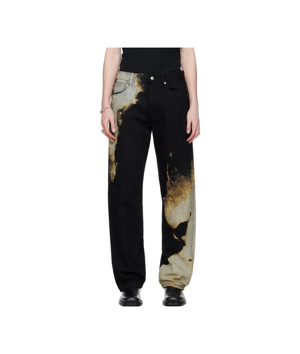 Abstract Print Jeans