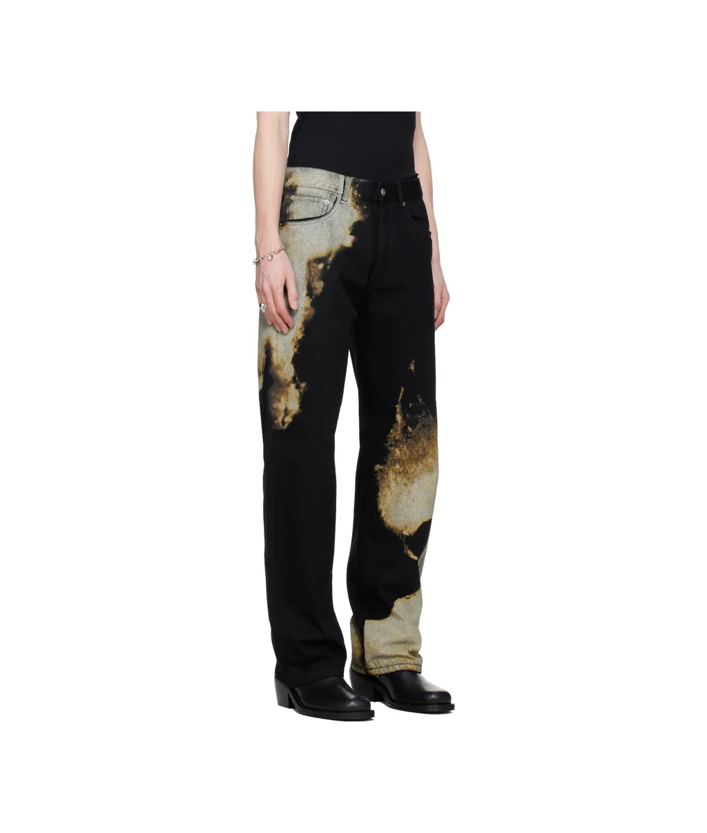 Abstract Print Jeans