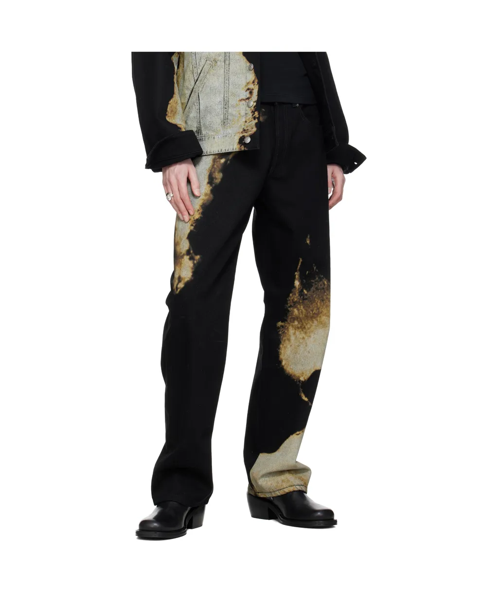 Abstract Print Jeans