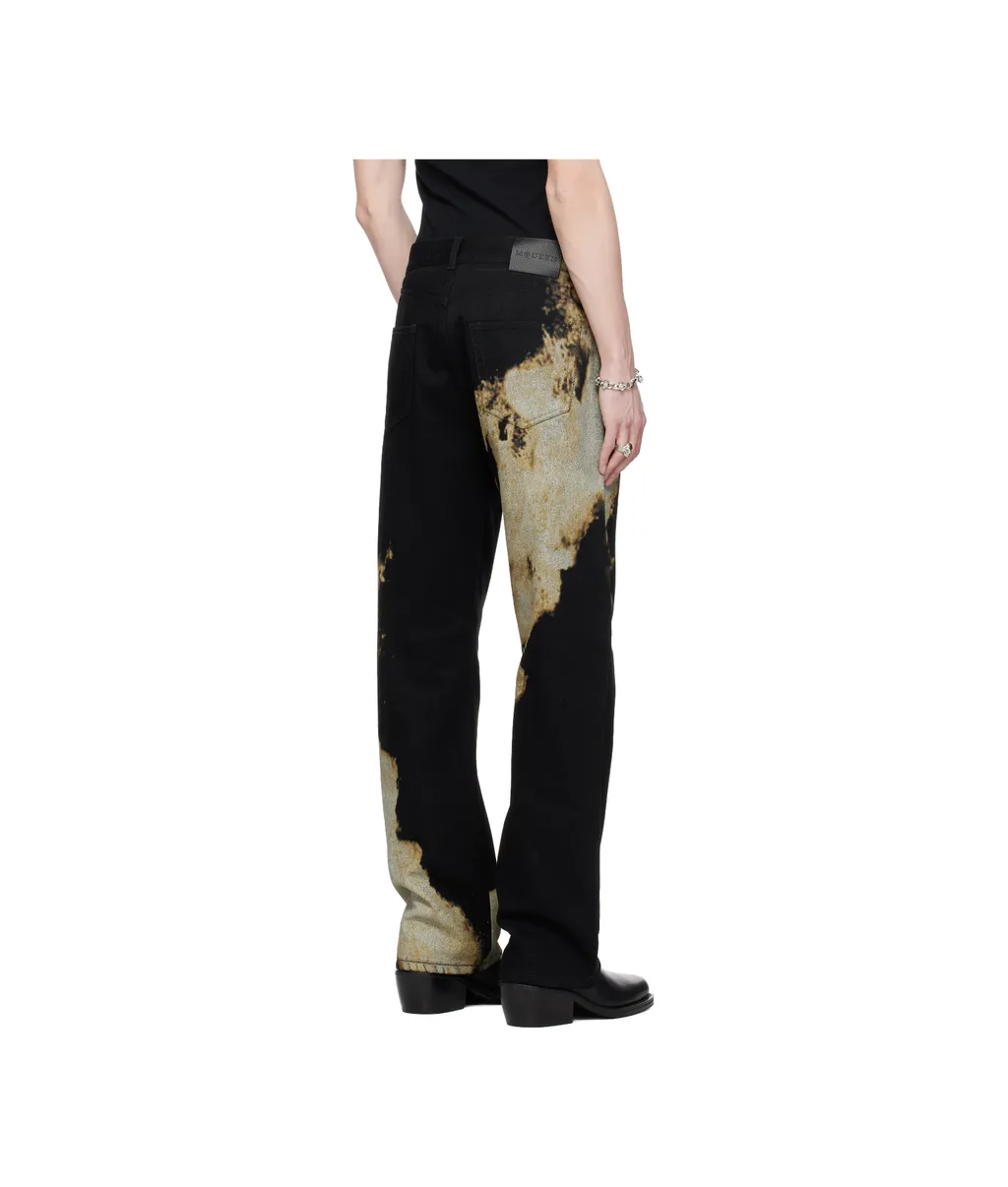 Abstract Print Jeans
