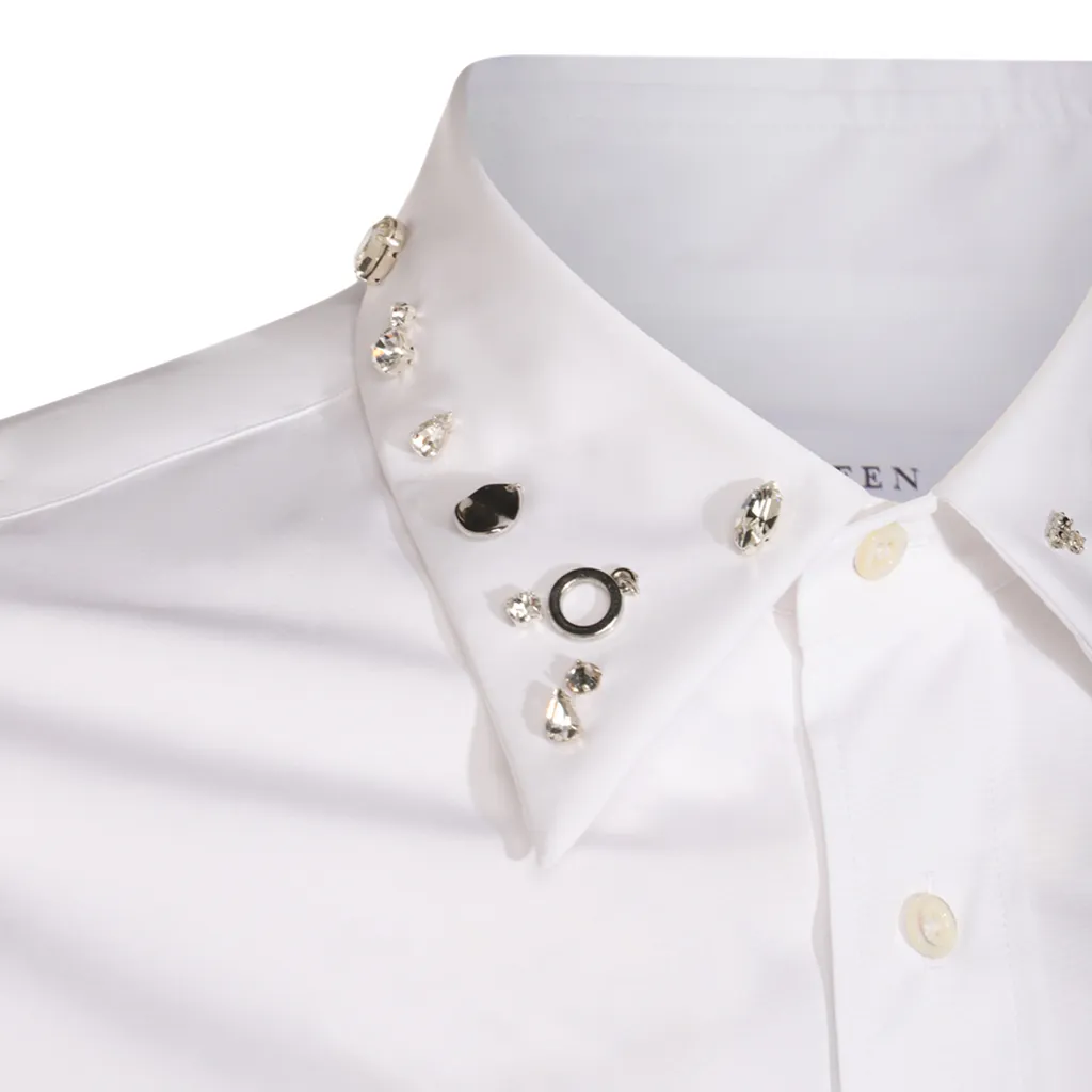 Embellished Collar Long Sleeved Shirt