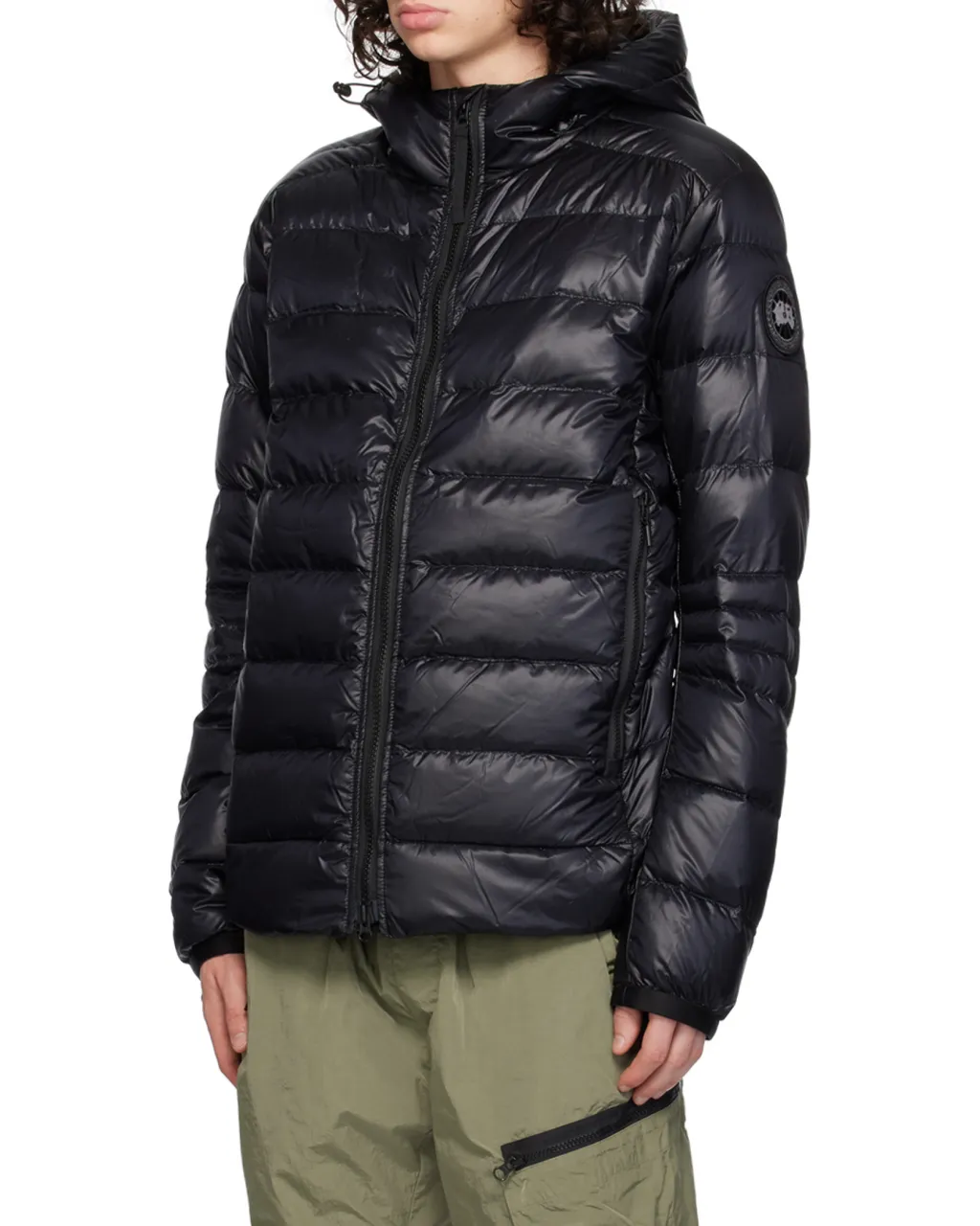Zippered Long-Sleeved Down Jacket