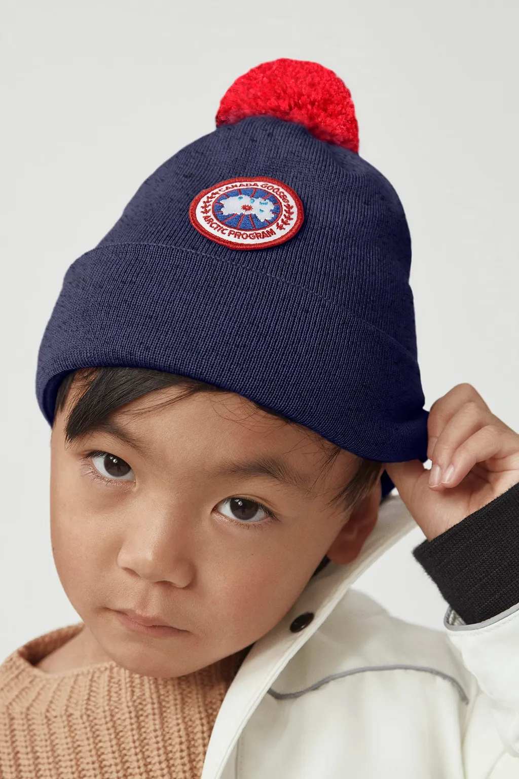 Logo Patch Pompom Hat