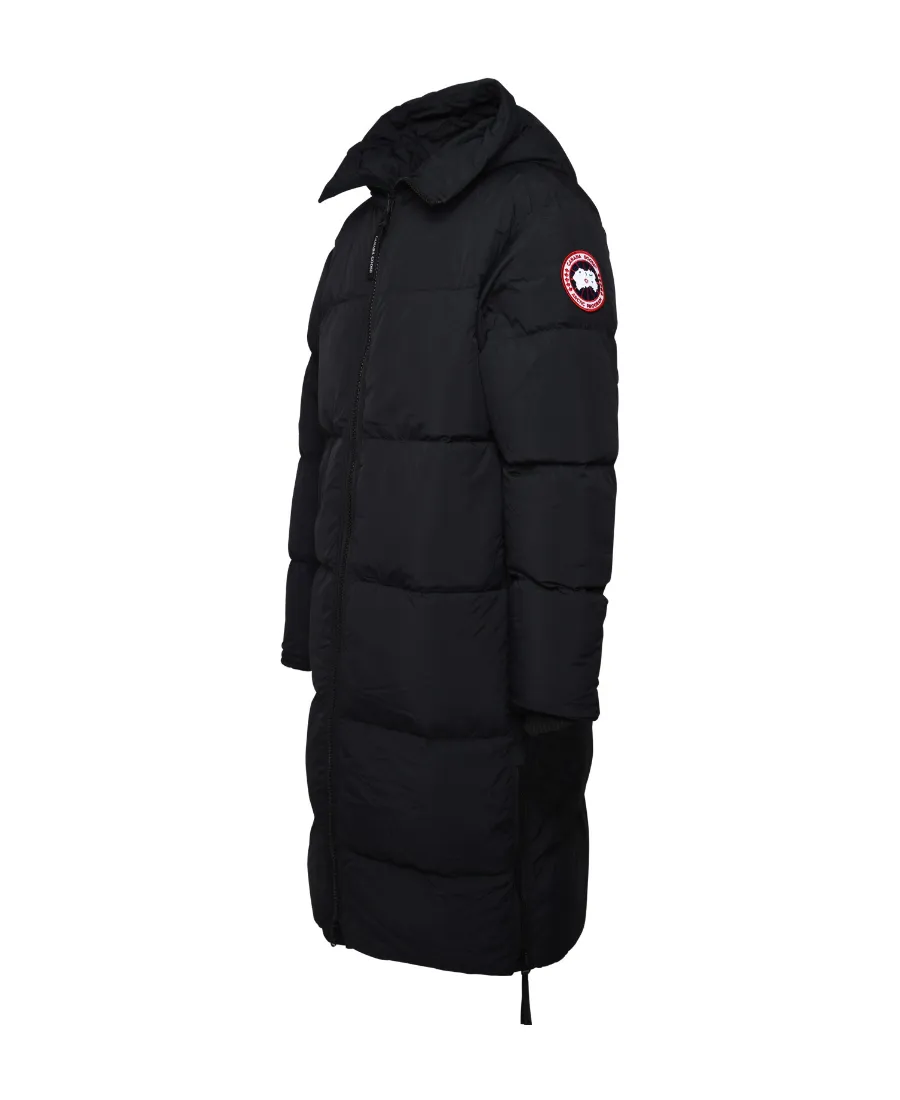Logo Patch Hooded Down Jacket