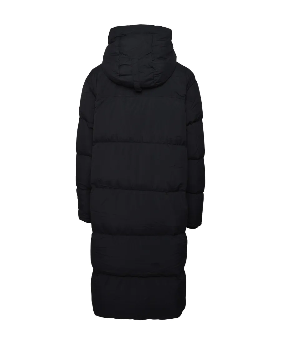 Logo Patch Hooded Down Jacket