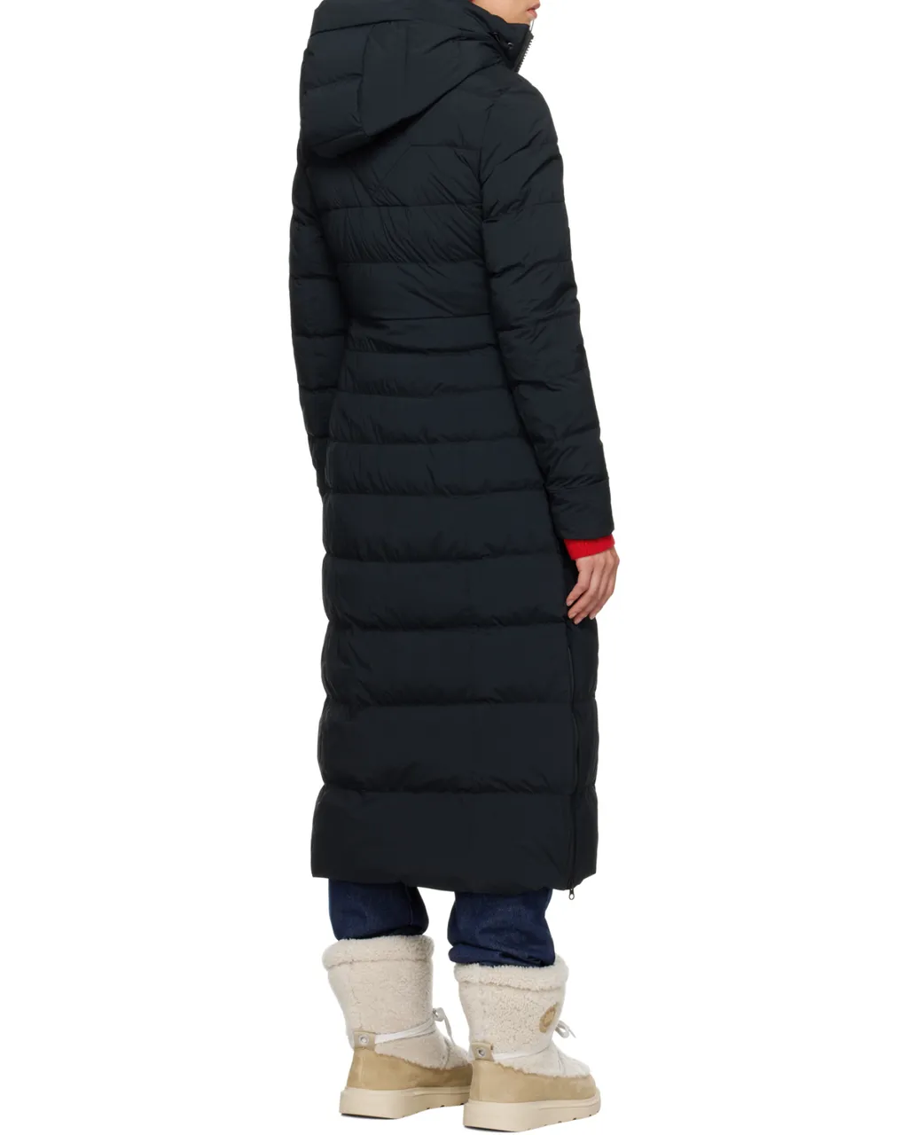 Quilted Zipped Long Coat