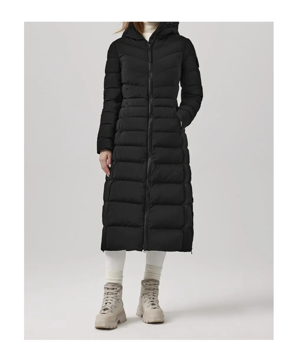 Quilted Zipped Long Coat