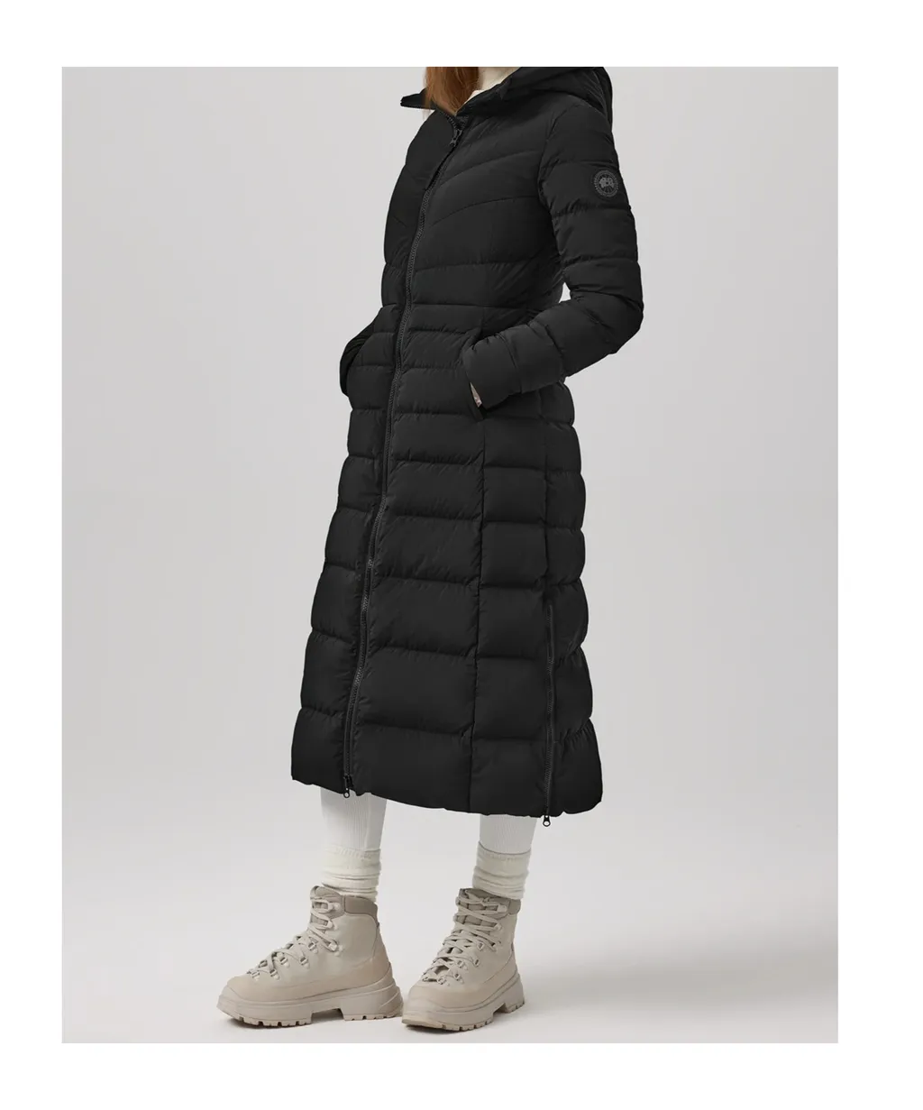 Quilted Zipped Long Coat