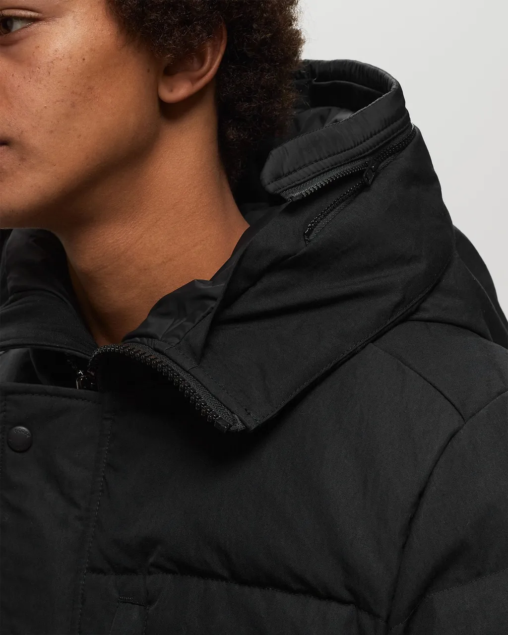 Hooded Buttoned Coat
