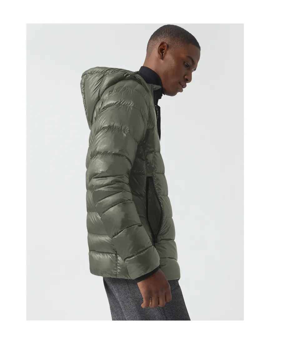 Logo-Patch Sleeve Padded Jacket