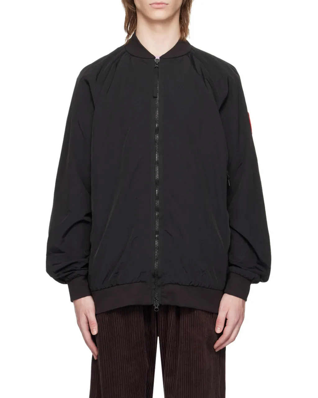 Logo Patch Bomber Jacket