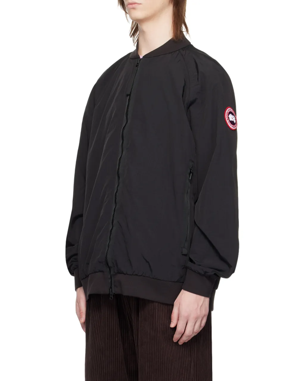 Logo Patch Bomber Jacket
