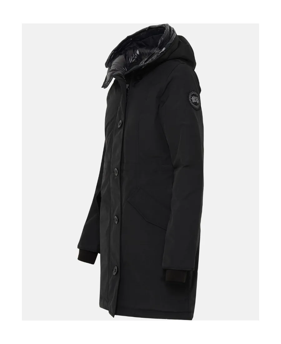 Hooded Logo-Patch Coat