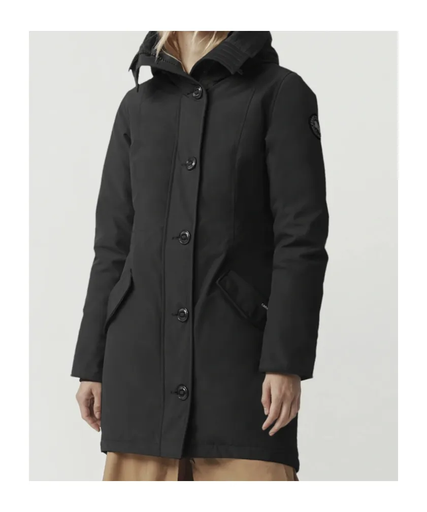 Hooded Logo-Patch Coat