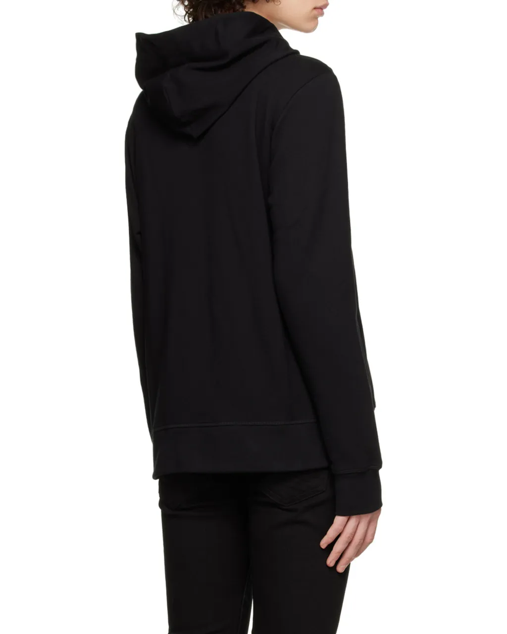 Logo Patch Detail Zipped Hoodie