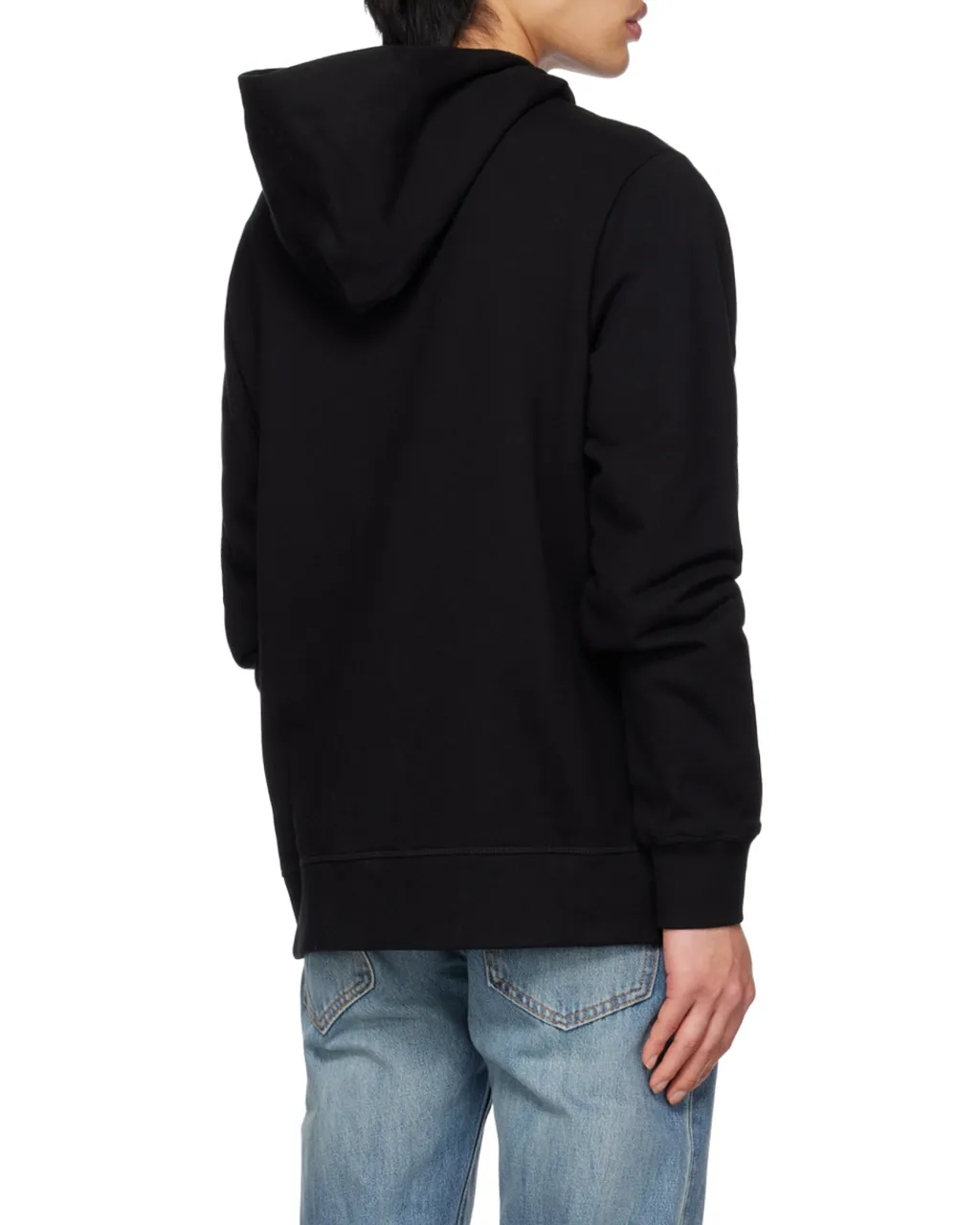 Logo Patch Detail Zipped Hoodie
