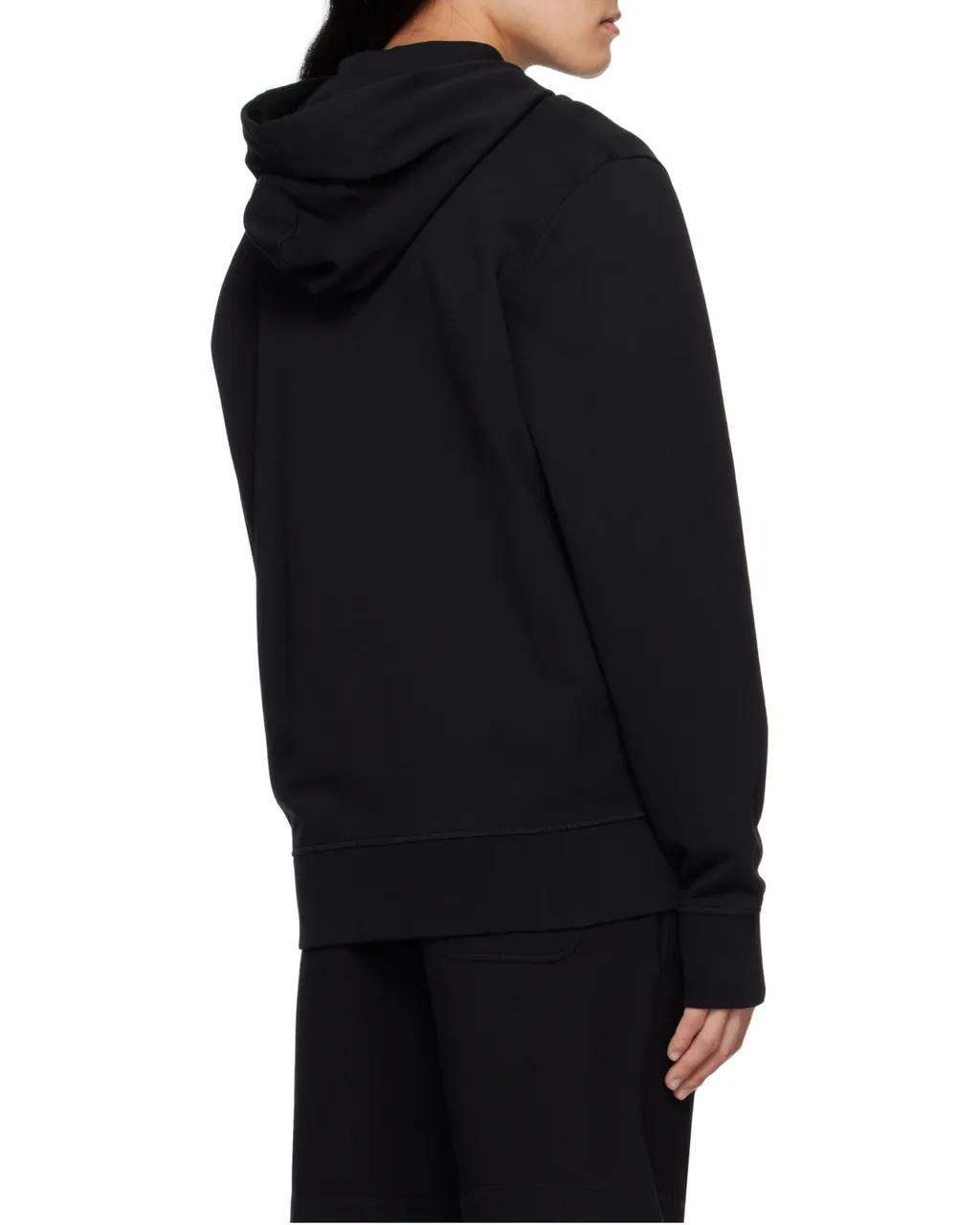Logo Patch Detail Zipped Hoodie
