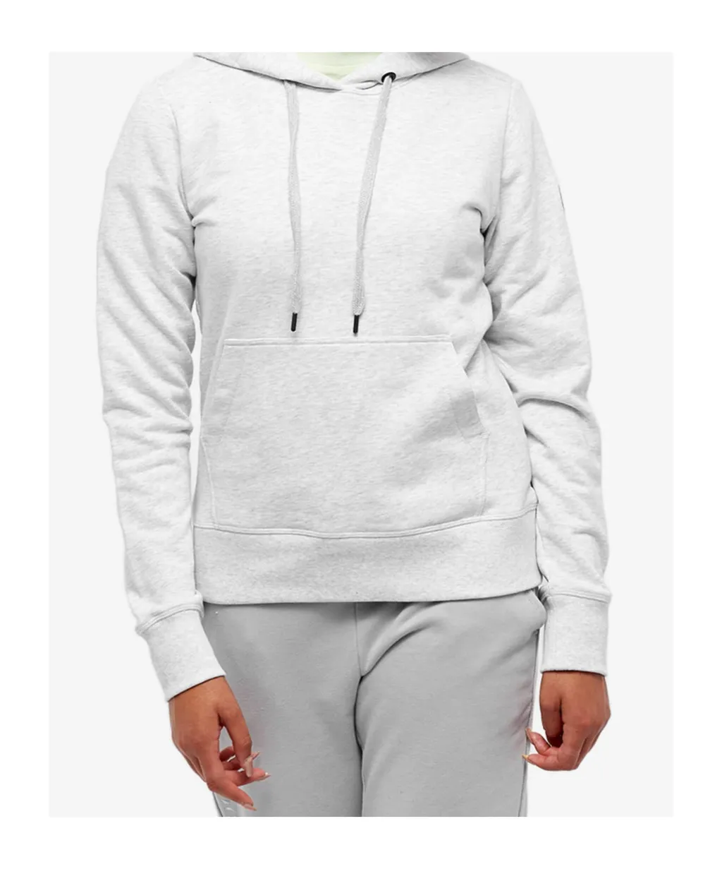 Melange-Effect Drawstring Hoodie