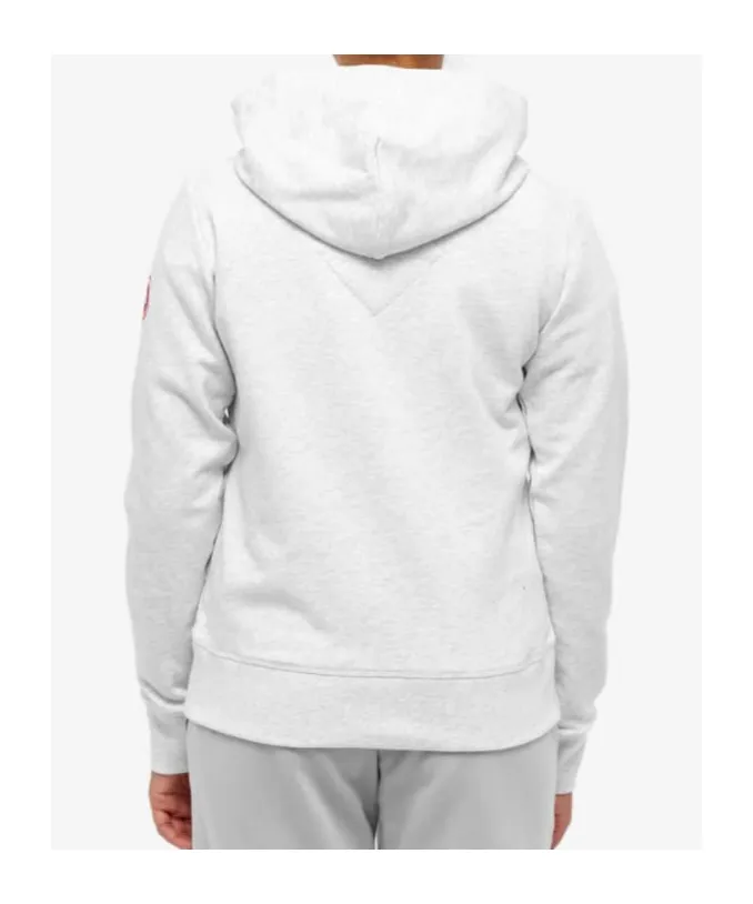Melange-Effect Drawstring Hoodie