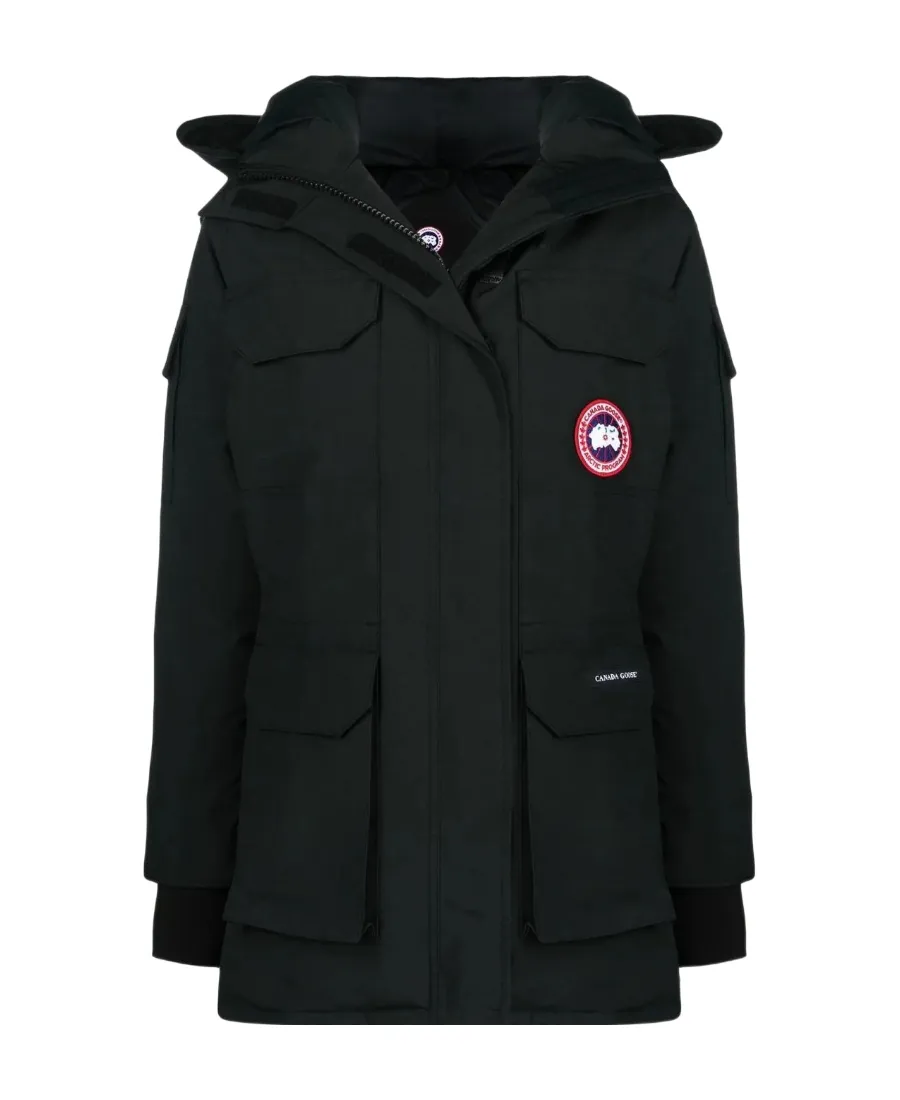 Logo Patch Hooded Coat