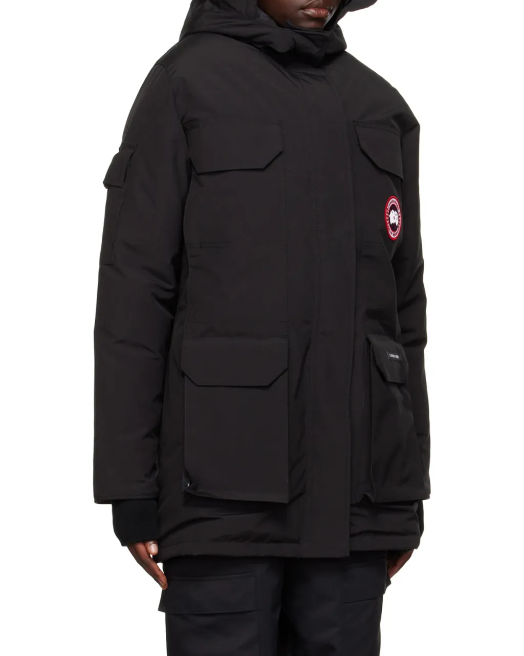 Logo Patch Hooded Coat