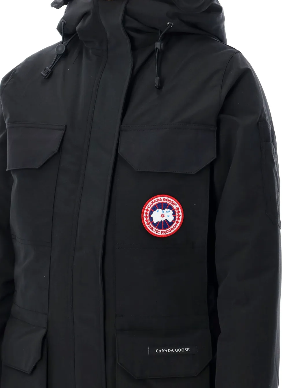 Logo Patch Hooded Coat
