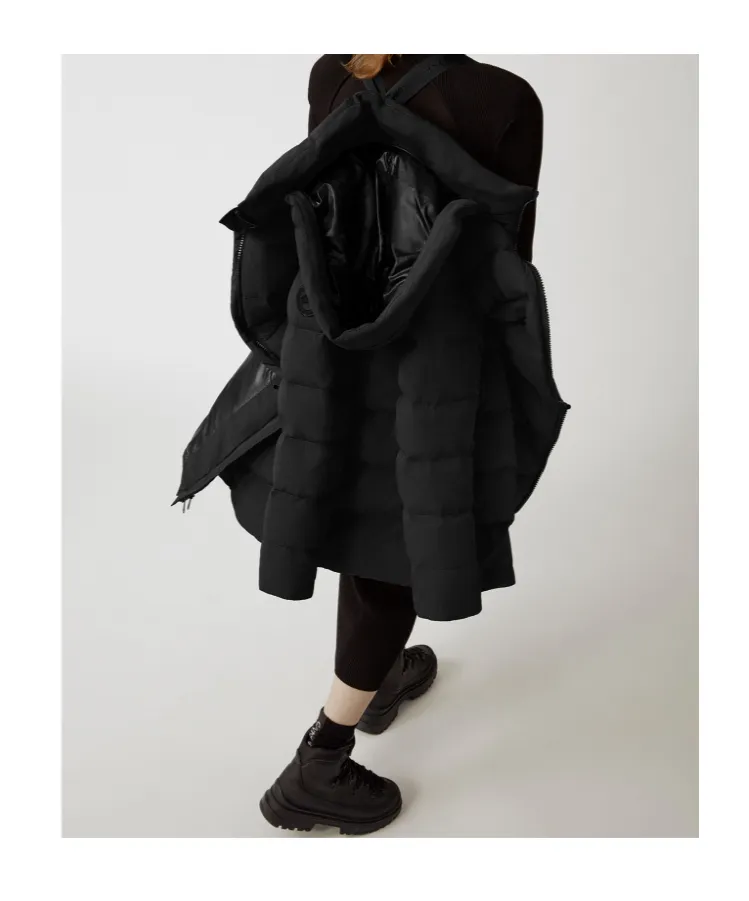 Zip-Up Hooded Padded Parka