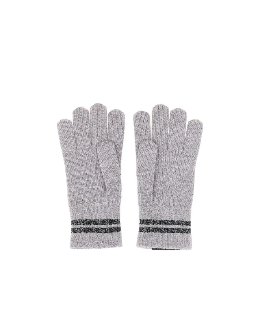 Stripe-Detailed Knitted Gloves