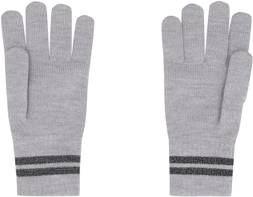 Stripe-Detailed Knitted Gloves