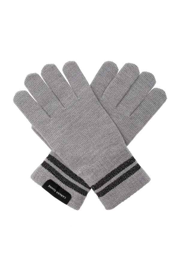 Stripe-Detailed Knitted Gloves