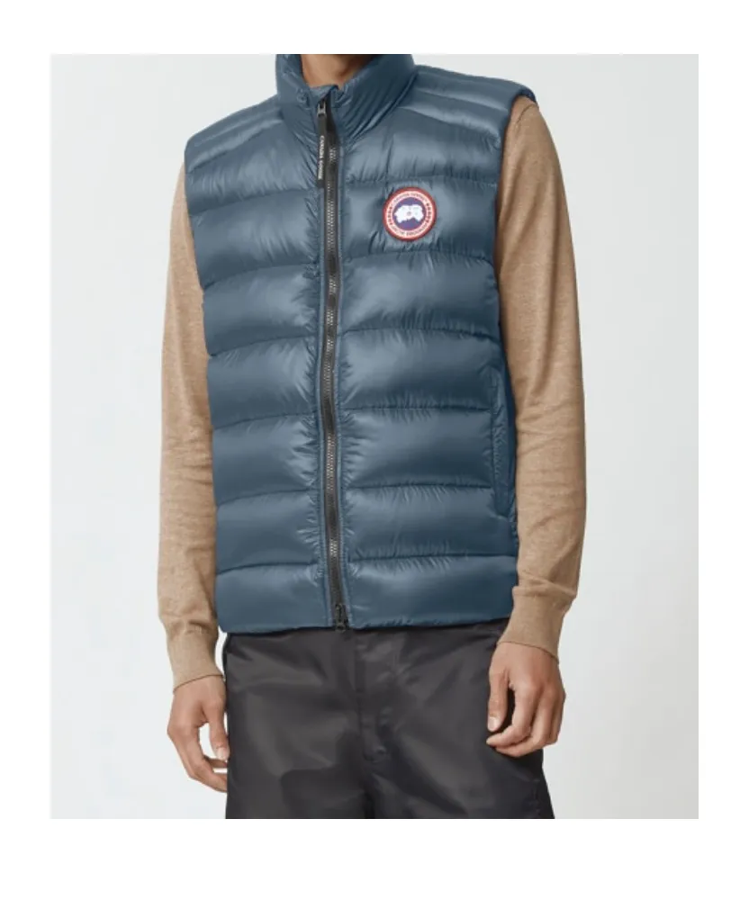 Zipped Logo Patch Down Gilet