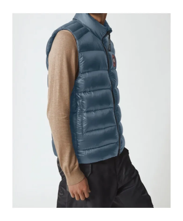 Zipped Logo Patch Down Gilet