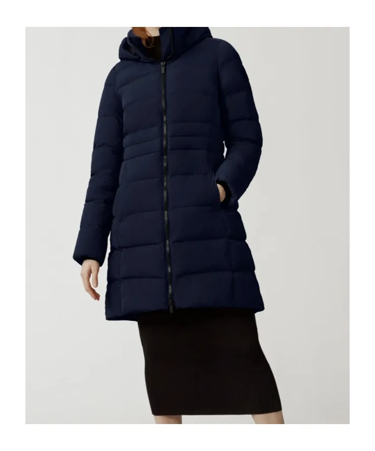 Zip-Up Hooded Padded Parka