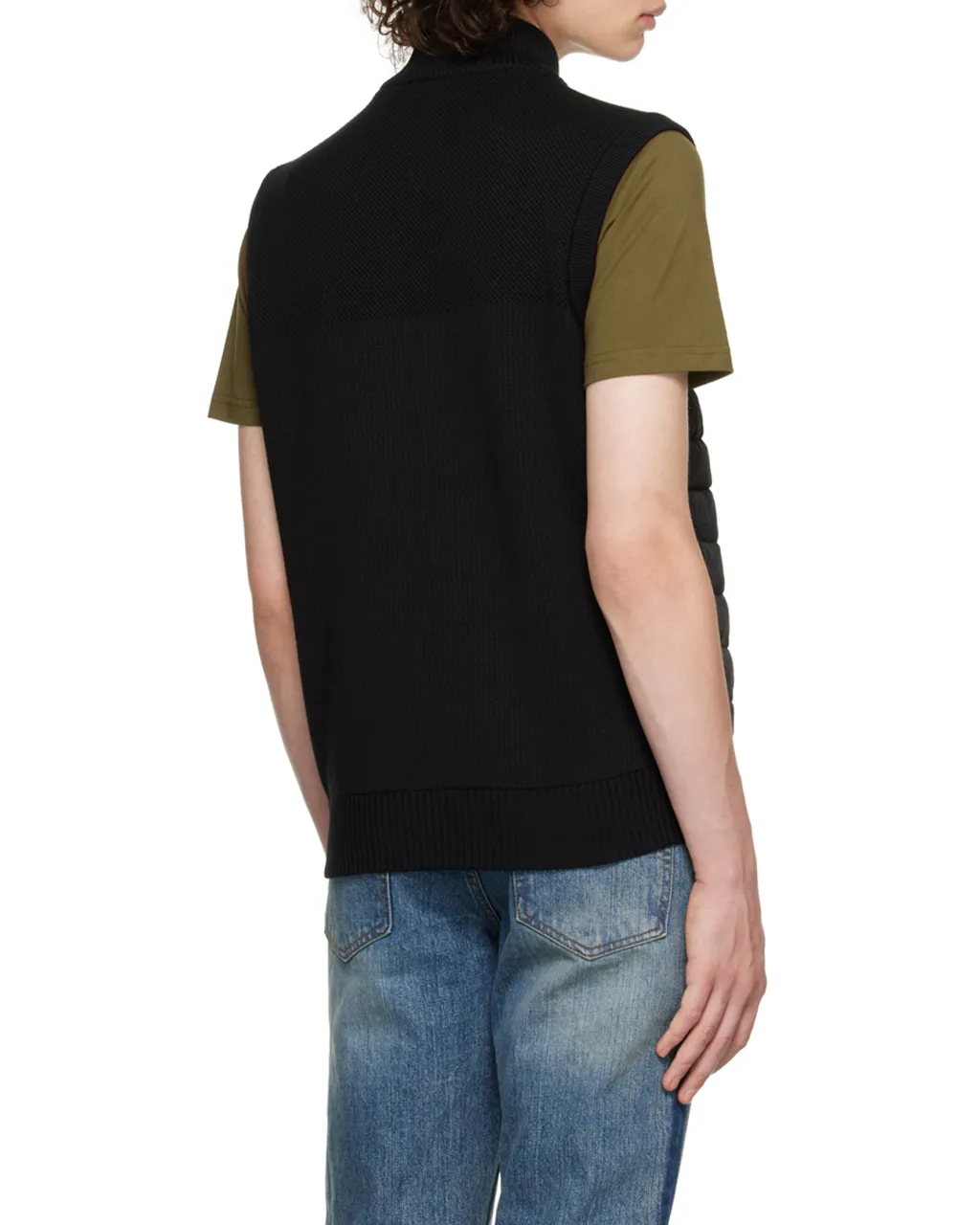Hybridge High-Neck Zipped Padded Gilet