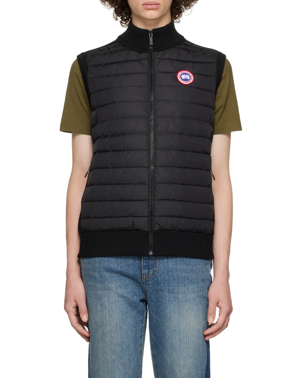 Hybridge High-Neck Zipped Padded Gilet