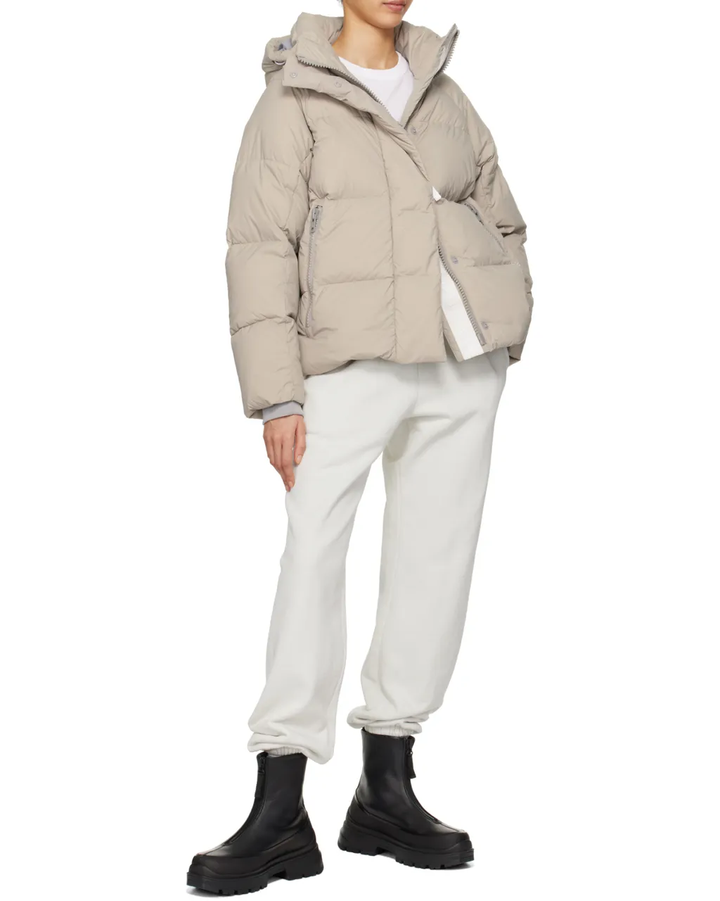 Hooded Quilted Down Jacket