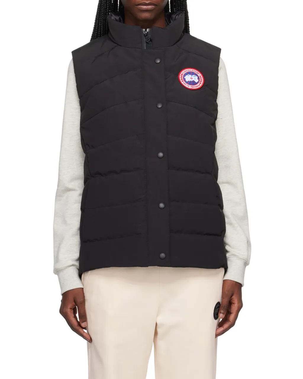Logo Patch High-Neck Gilet