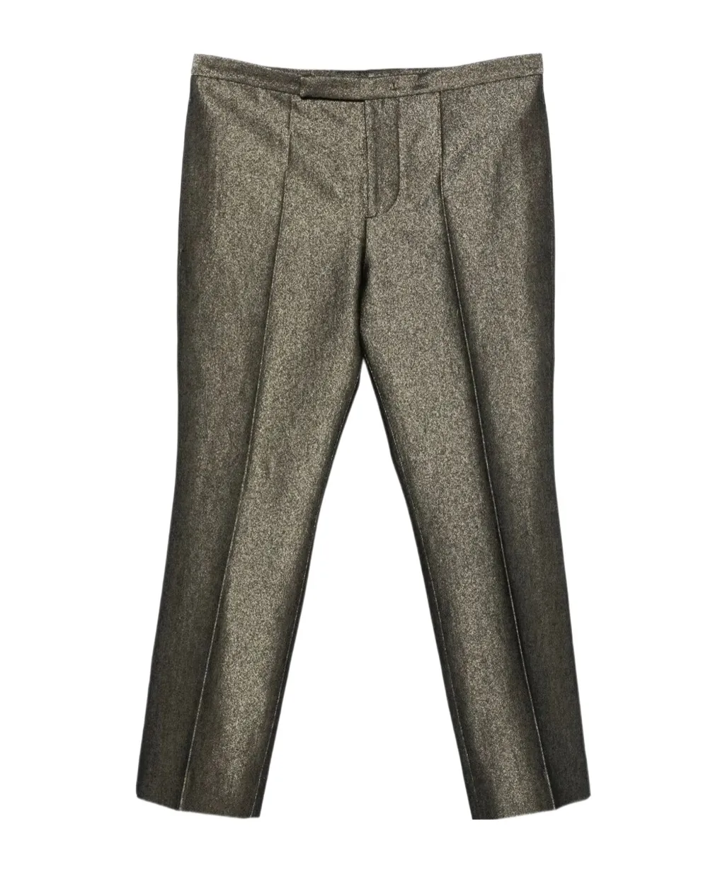 Straight-Leg Pleated Tailored Pants