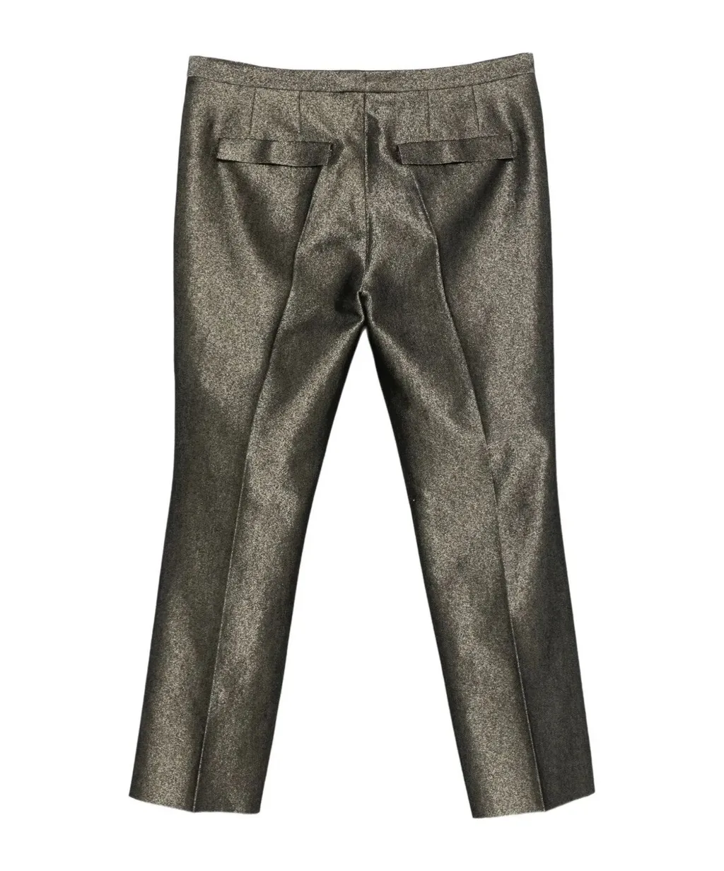 Straight-Leg Pleated Tailored Pants
