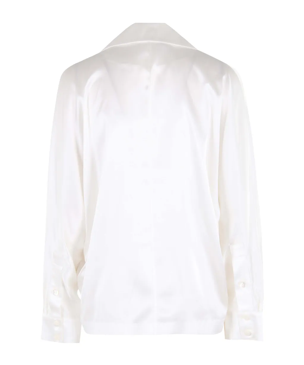 Carmela Silk Wrap Top
