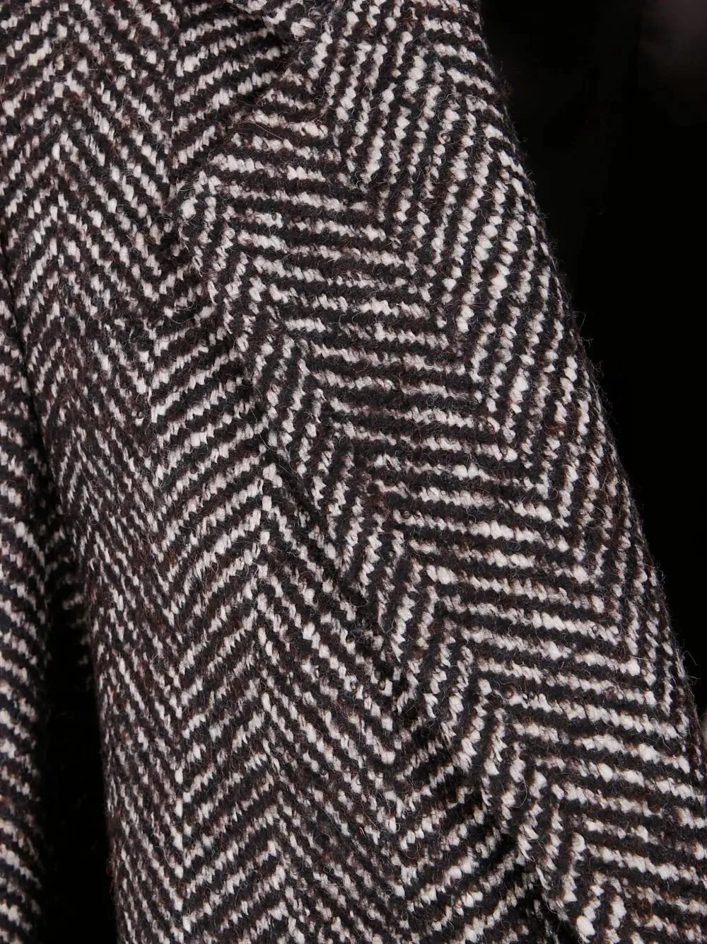 Amanda Herringbone-Pattern Coat