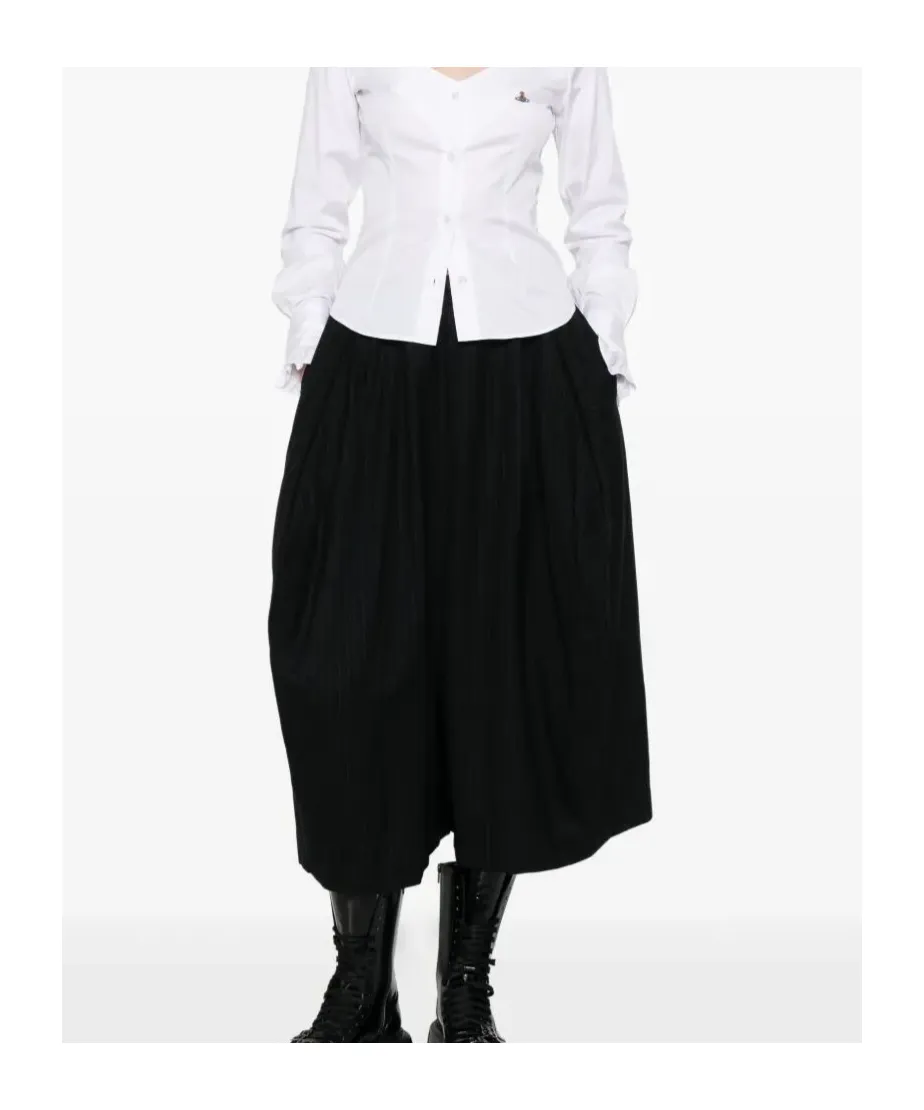 Pinestriped Cropped Trousers