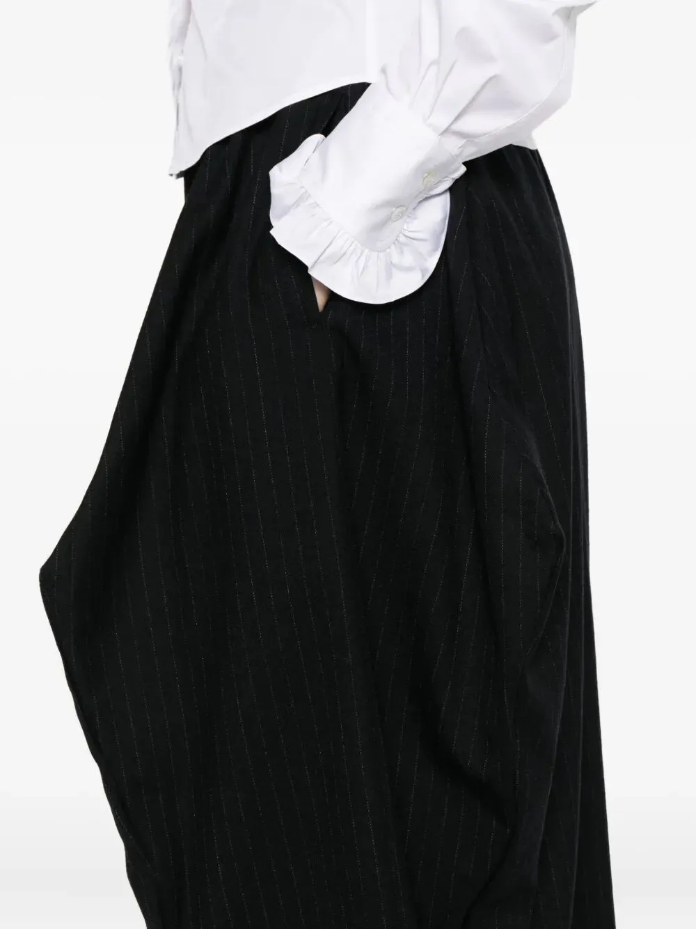Pinestriped Cropped Trousers