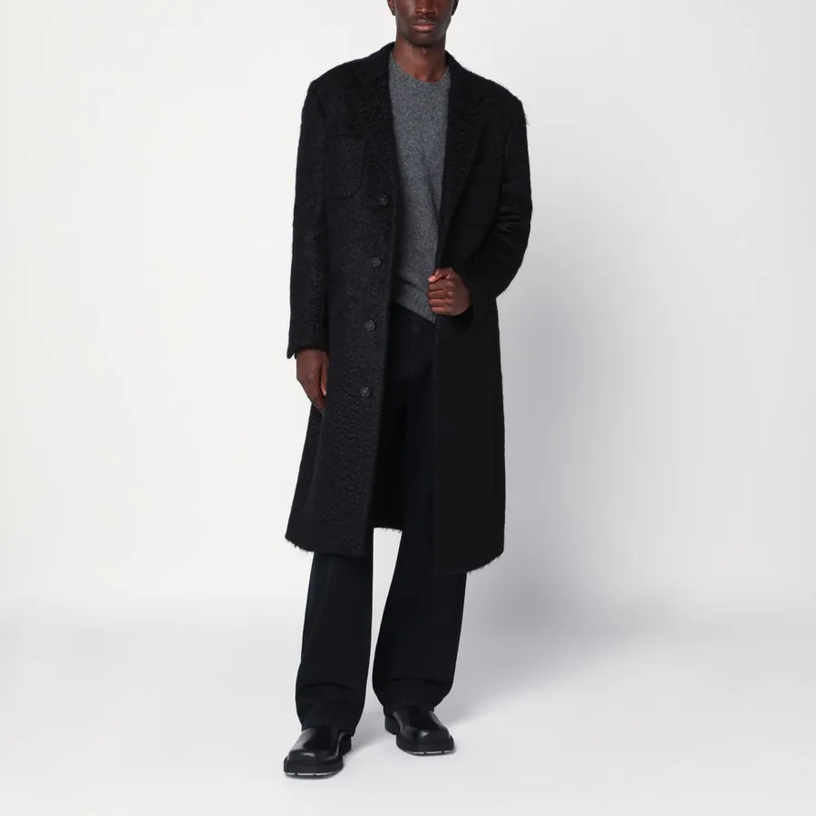 Single-Breasted Wool Coat