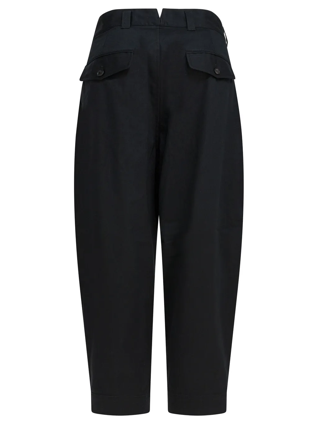 Homme Wide Leg Turn-Up Trousers