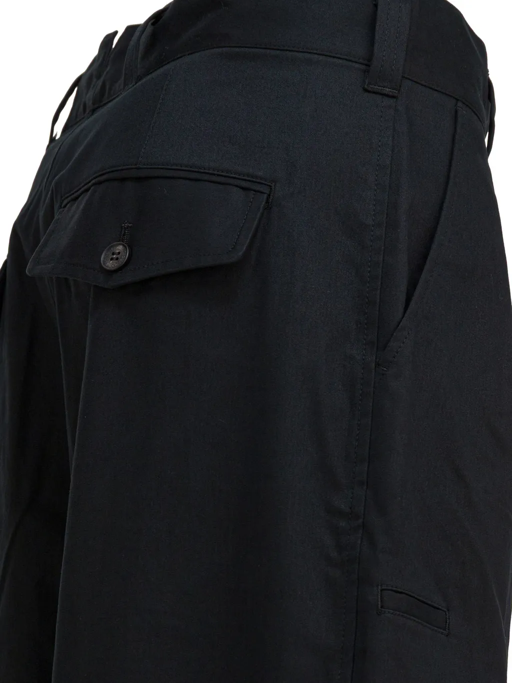 Homme Wide Leg Turn-Up Trousers