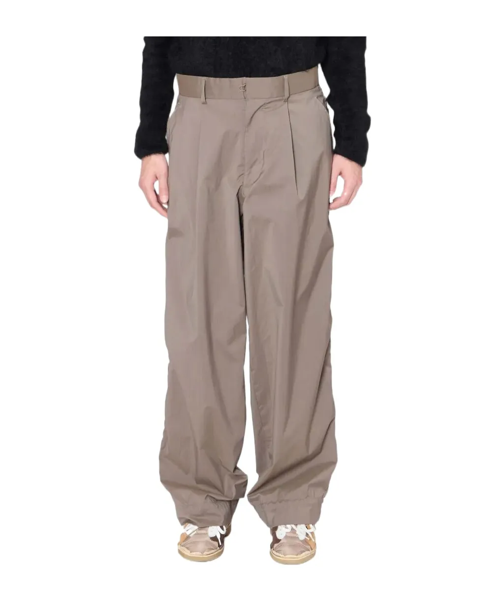 Pleated-Leg Trousers