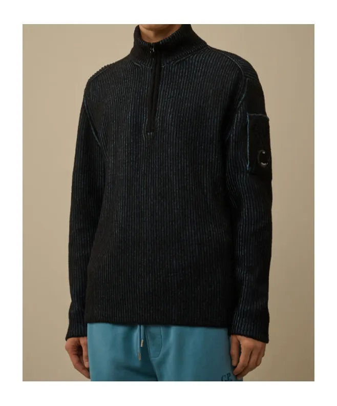 Ribbed Knit Polo